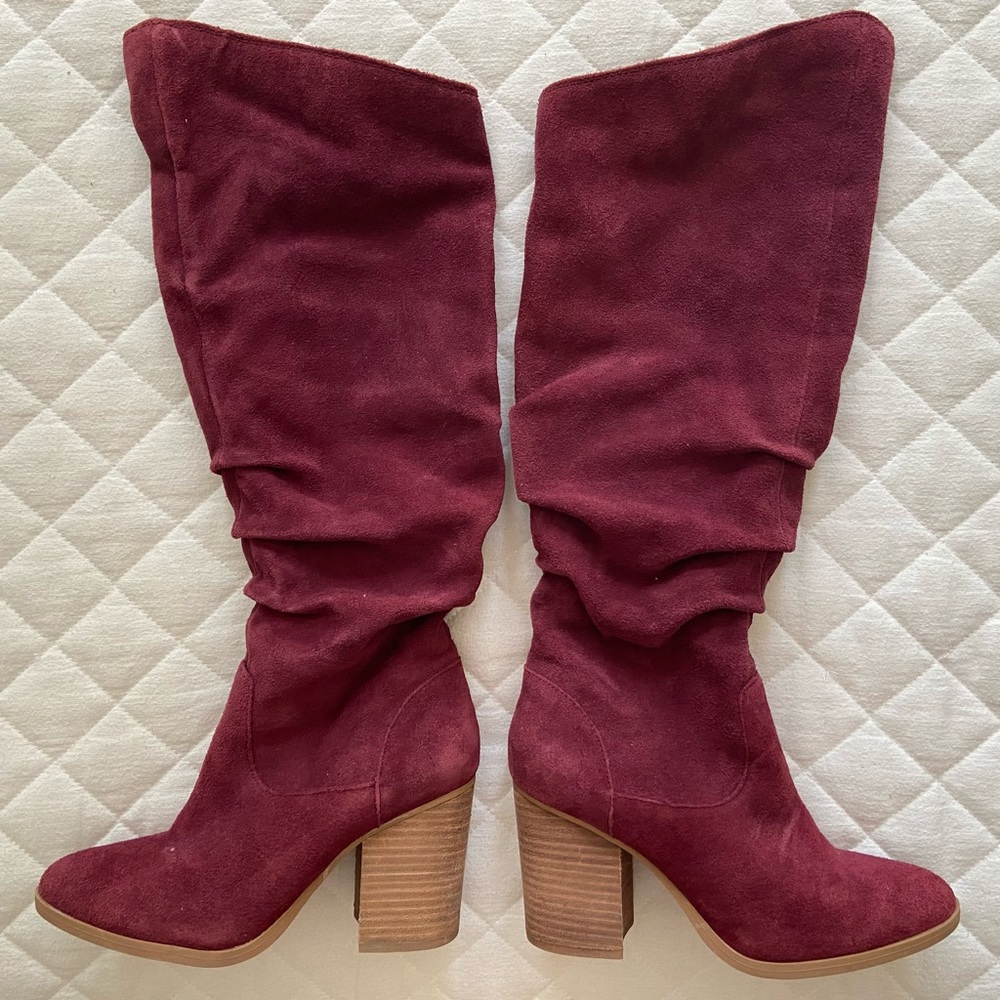 Nine West, Abee Pointed-Toe Knee-High Suede Boots - Picture 4 of 9